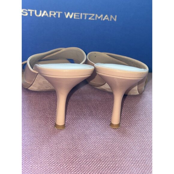 Stuart Weitzman Dayna Slides 75 in Adobe 7 with Box Womens High Heels - Picture 10 of 13